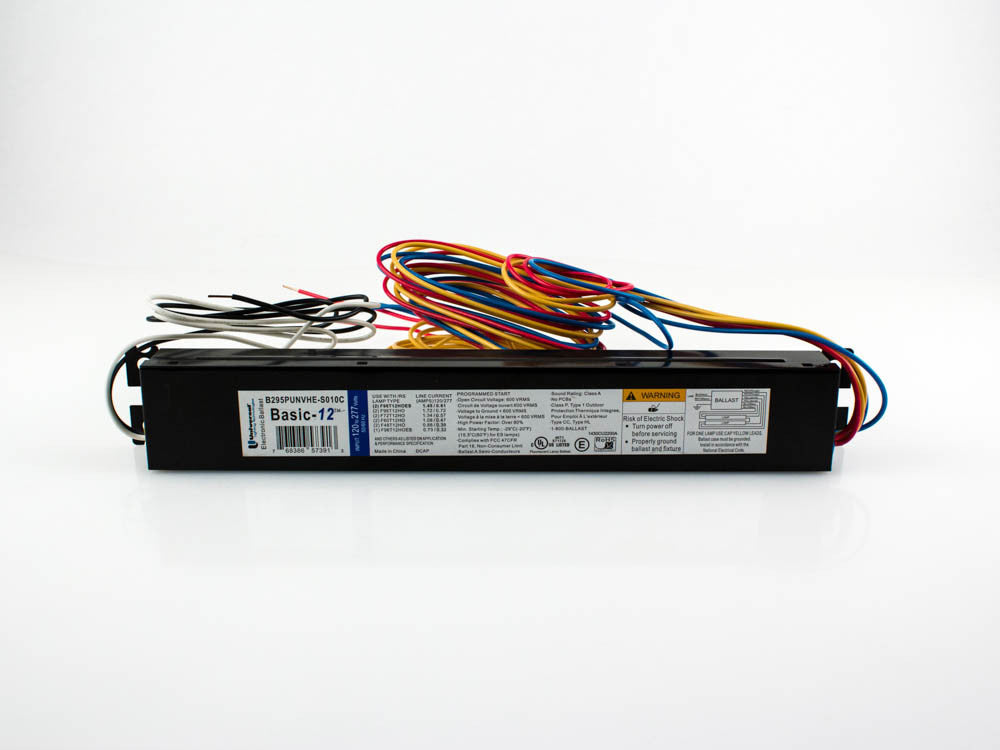 B295PUNVHE S010C 2 Lamp F96T12HOES Electronic Ballast 120 277v Programmed Start
