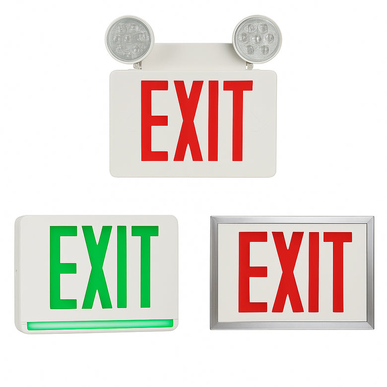 Exit Sign and Emergency Light Combos collection at Unlimited Lights