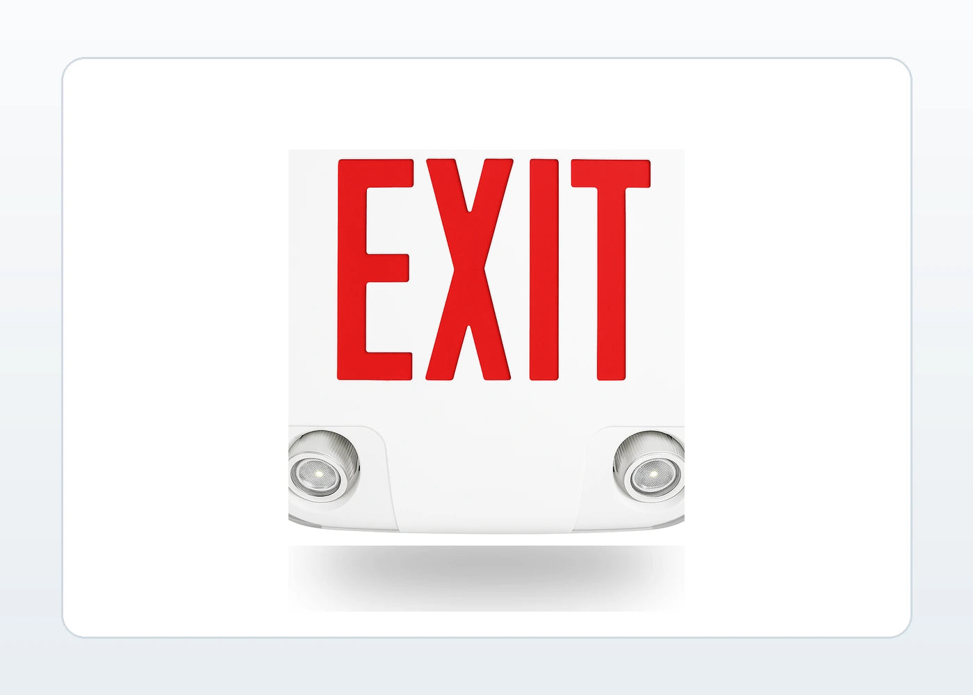 Die-Cast Aluminum LED Exit Sign Combo - Red or Green Letters