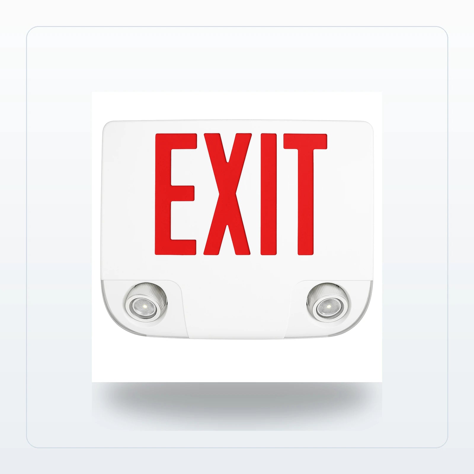 Die-Cast Aluminum LED Exit Sign Combo - Red or Green Letters