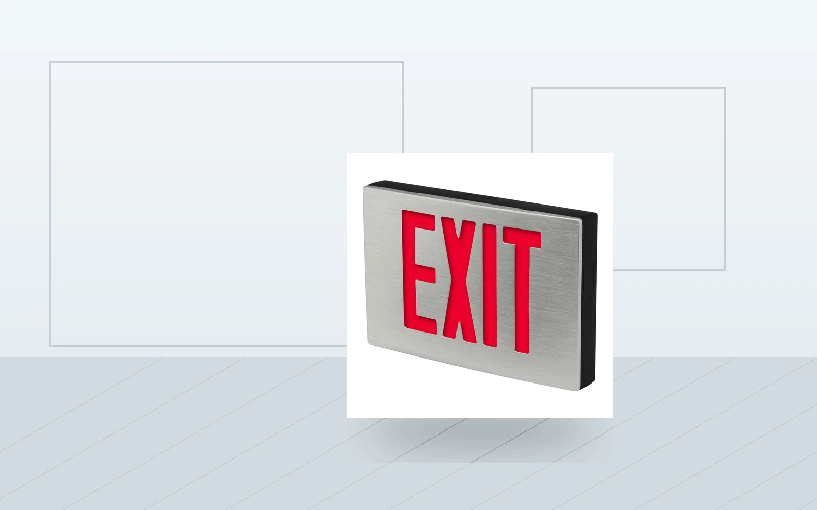 Exit Signs application image for Die-Cast Aluminum LED Exit Sign Battery Backup Option
