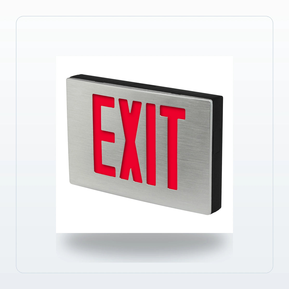Die-Cast Aluminum LED Exit Sign Battery Backup Option for Unlimited Lights