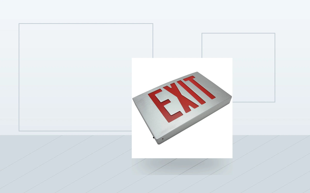 Exit Signs application image for NYC Approved 8-Inch Die-Cast Aluminum LED Exit Sign