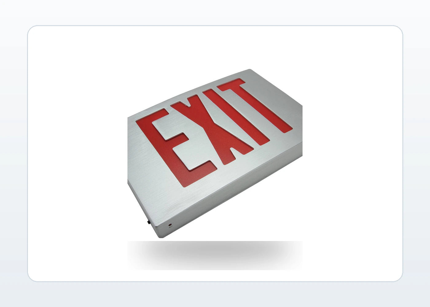 NYC Approved 8-Inch Die-Cast Aluminum LED Exit Sign product detail image