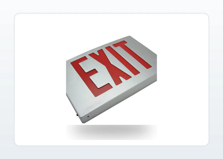 NYC Approved 8-Inch Die-Cast Aluminum LED Exit Sign product detail image