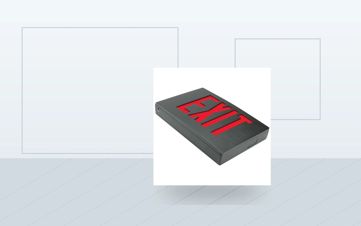 Exit Signs application image for Universal Mount LED Exit Sign - Die-Cast Aluminum with Battery Backup