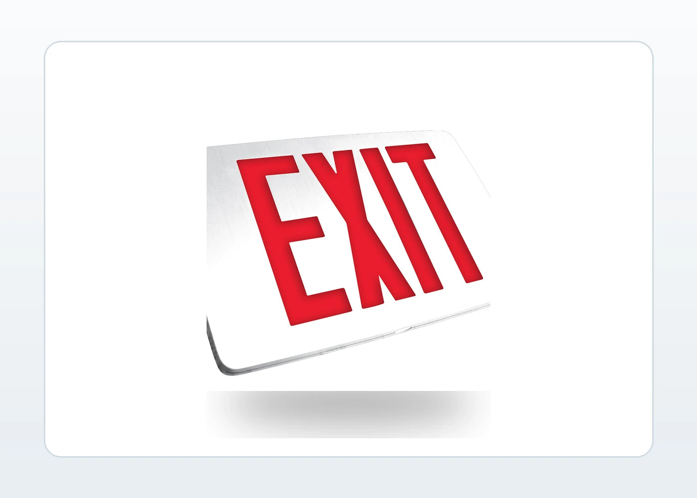 Ultra-Slim Die-Cast Aluminum LED Exit Sign - Battery Backup & Universal Mount product detail image