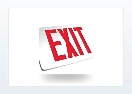 Ultra-Slim Die-Cast Aluminum LED Exit Sign - Battery Backup & Universal Mount product detail image