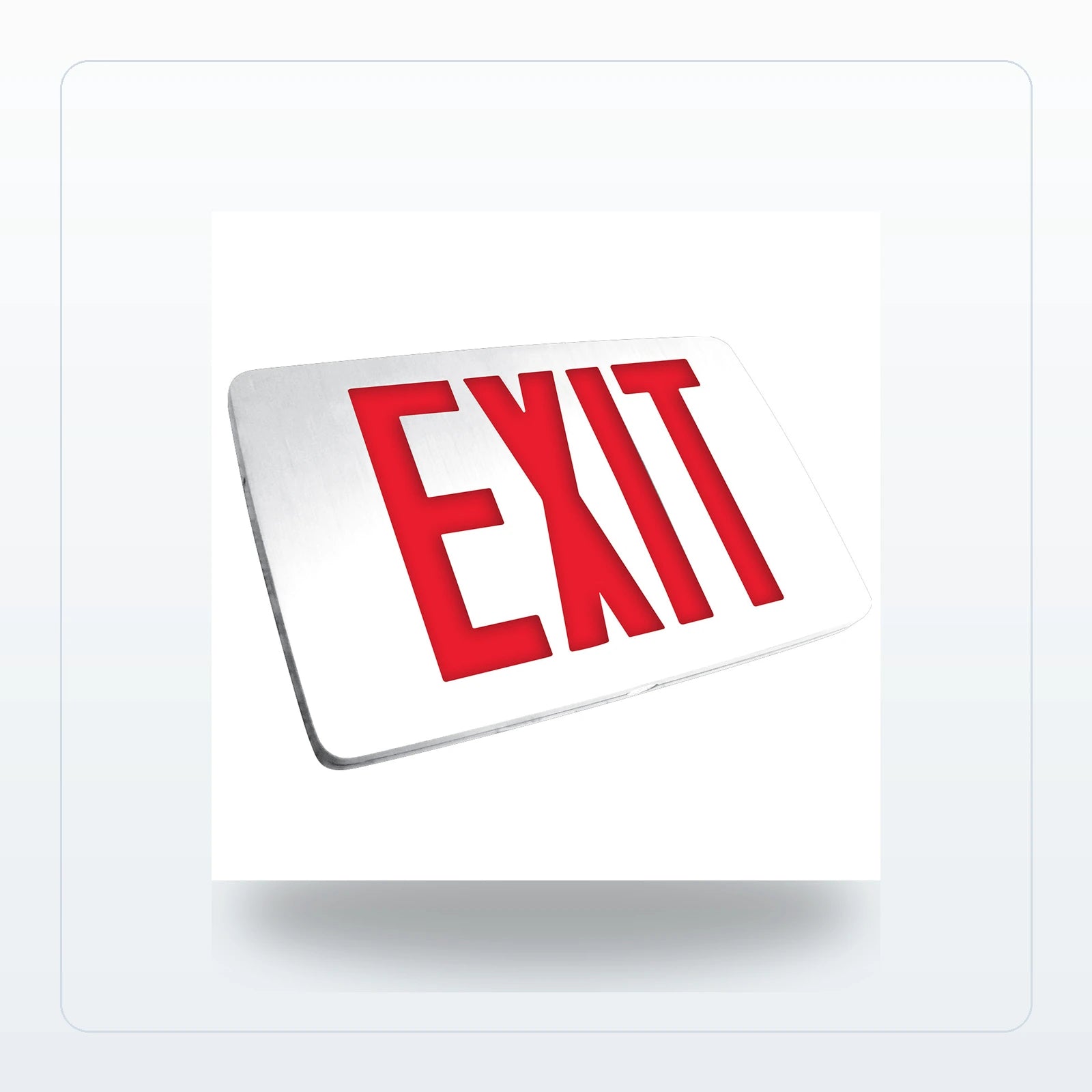 Ultra-Slim Die-Cast Aluminum LED Exit Sign - Battery Backup & Universal Mount for Unlimited Lights