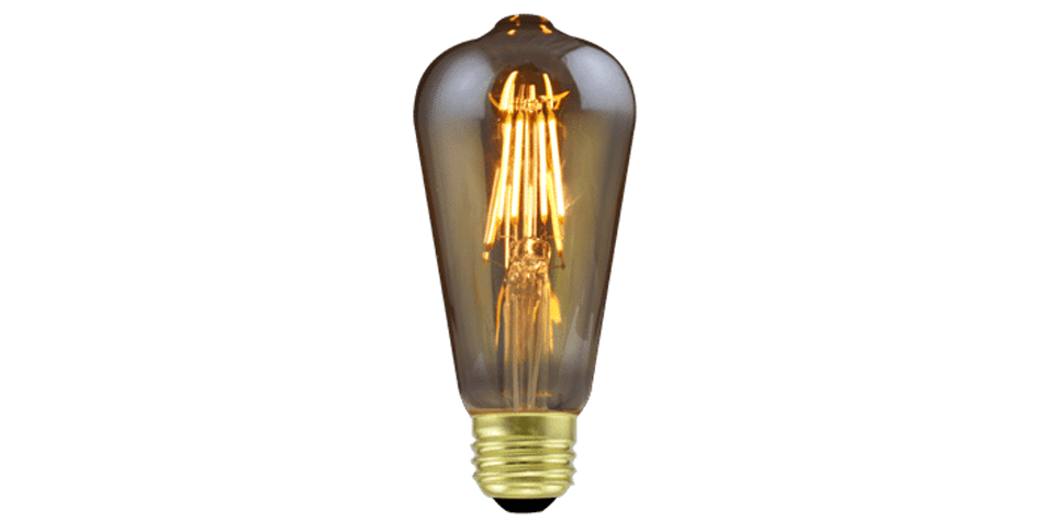 Green Creative 36074 Wet Location Rated ST19 E26 4W Filament 120V Dimmable Amber