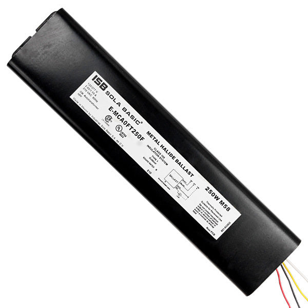 SOLA E-MCAOFT250F HID Metal Halide F-can Ballast, 250W M58 H37 Lamps, CWA Circuit, Dual 120V/277V Input