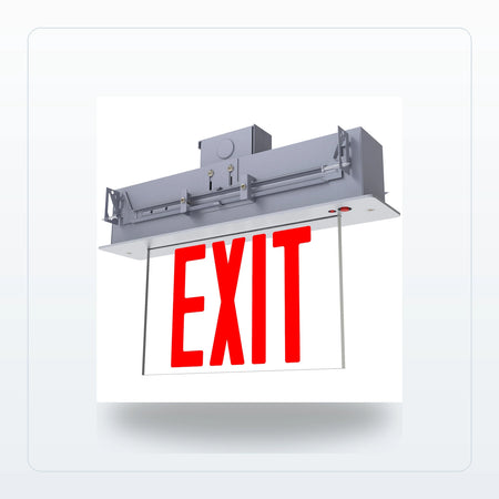 Edge-Lit LED Exit Sign - Universal Mount (Aluminum) for Unlimited Lights