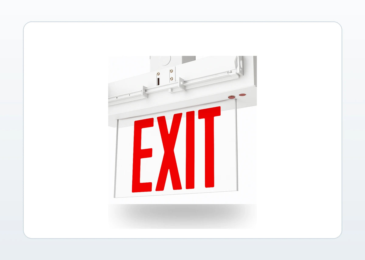 Edge-Lit LED Exit Sign - Universal Mount (Aluminum) product detail image