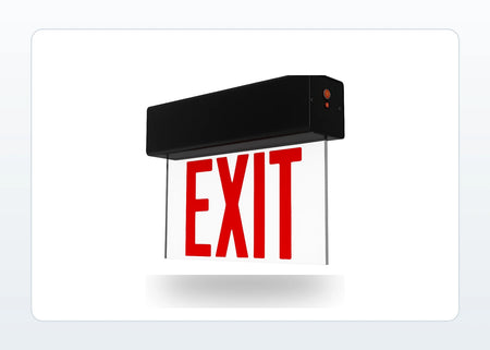 Edge-Lit LED Exit Sign - Universal Mount (Aluminum) product detail image