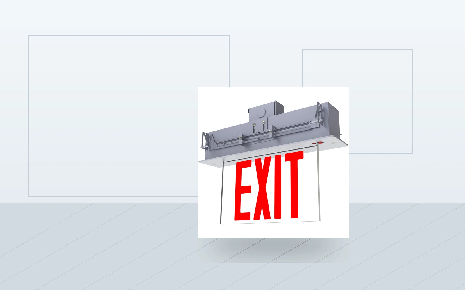 Exit Signs application image for Edge-Lit LED Exit Sign - Universal Mount (Aluminum)