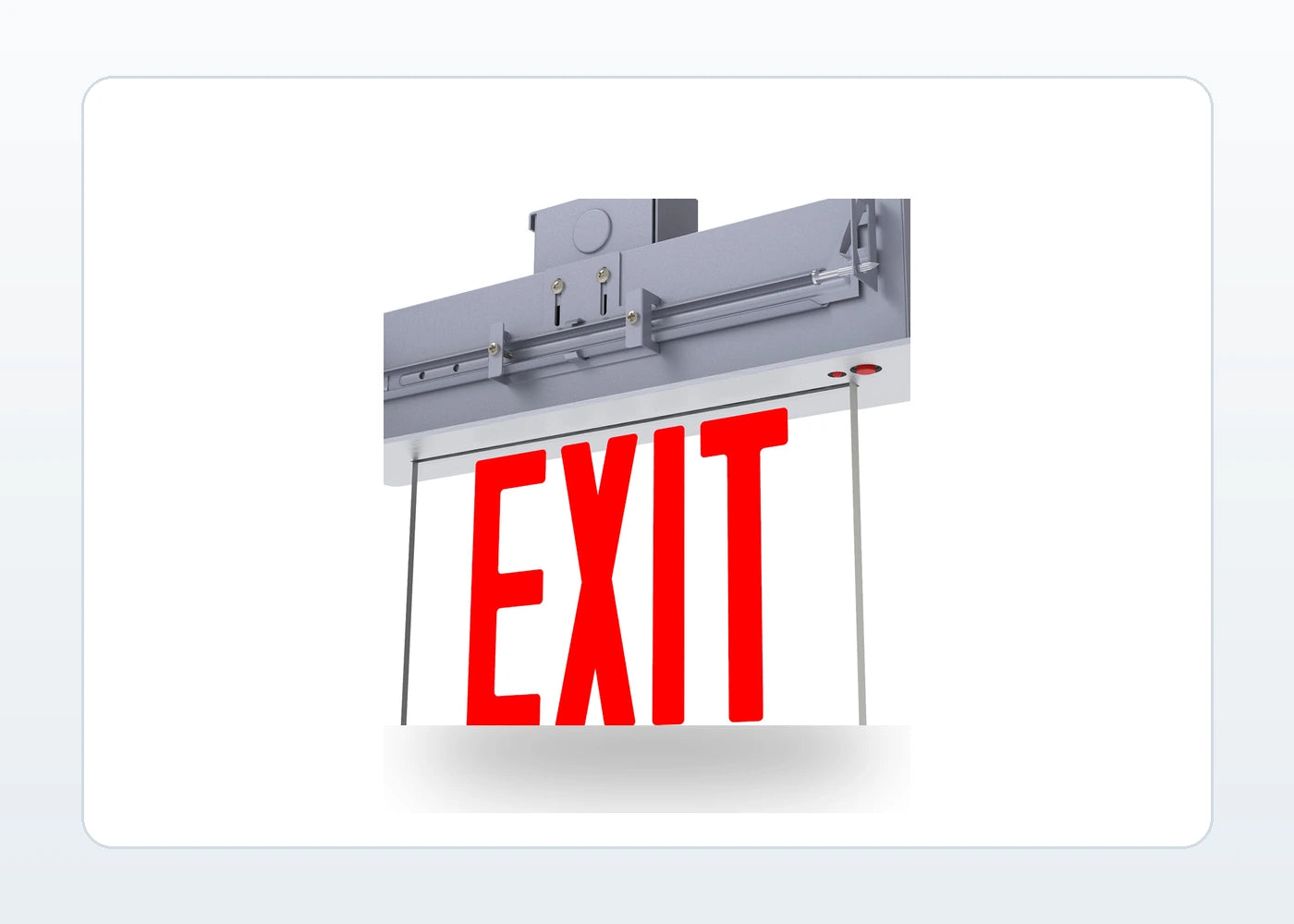 Edge-Lit LED Exit Sign - Universal Mount (Aluminum) product detail image