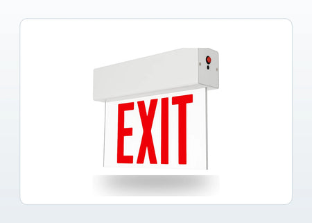 Edge-Lit LED Exit Sign - Universal Mount (Aluminum) product detail image