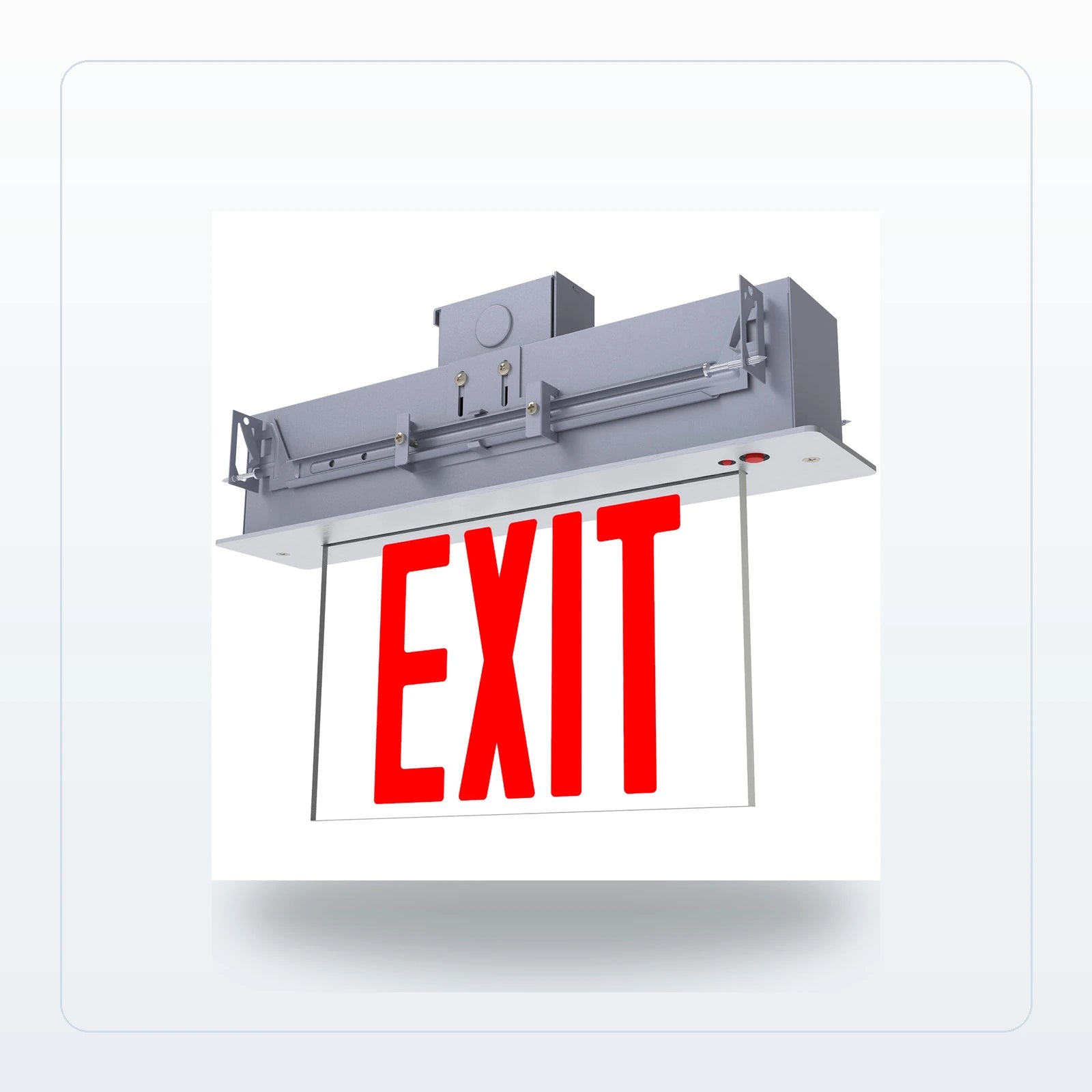 Edge-Lit LED Exit Sign - Universal Mount (Aluminum) for Unlimited Lights