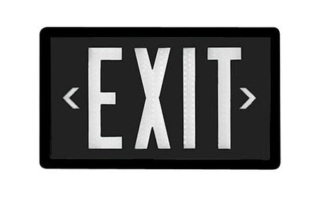 Black Self Luminous Tritium Exit Sign - Unlimited Lights Project Ready alternate real product photo