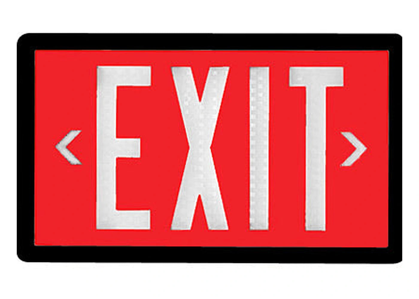 Red Self Luminous Tritium Exit Sign - Unlimited Lights Project Ready real product detail photo