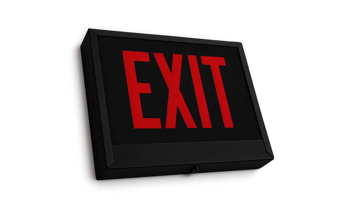 Chicago-Approved Steel Exit - Stair Sign - Unlimited Lights Project Ready alternate real product photo
