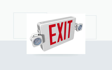 Exit Sign and Emergency Light Combos application image for Low Profile Thermoplastic LED Exit & Emergency Combo - Unlimited Lights Project Ready
