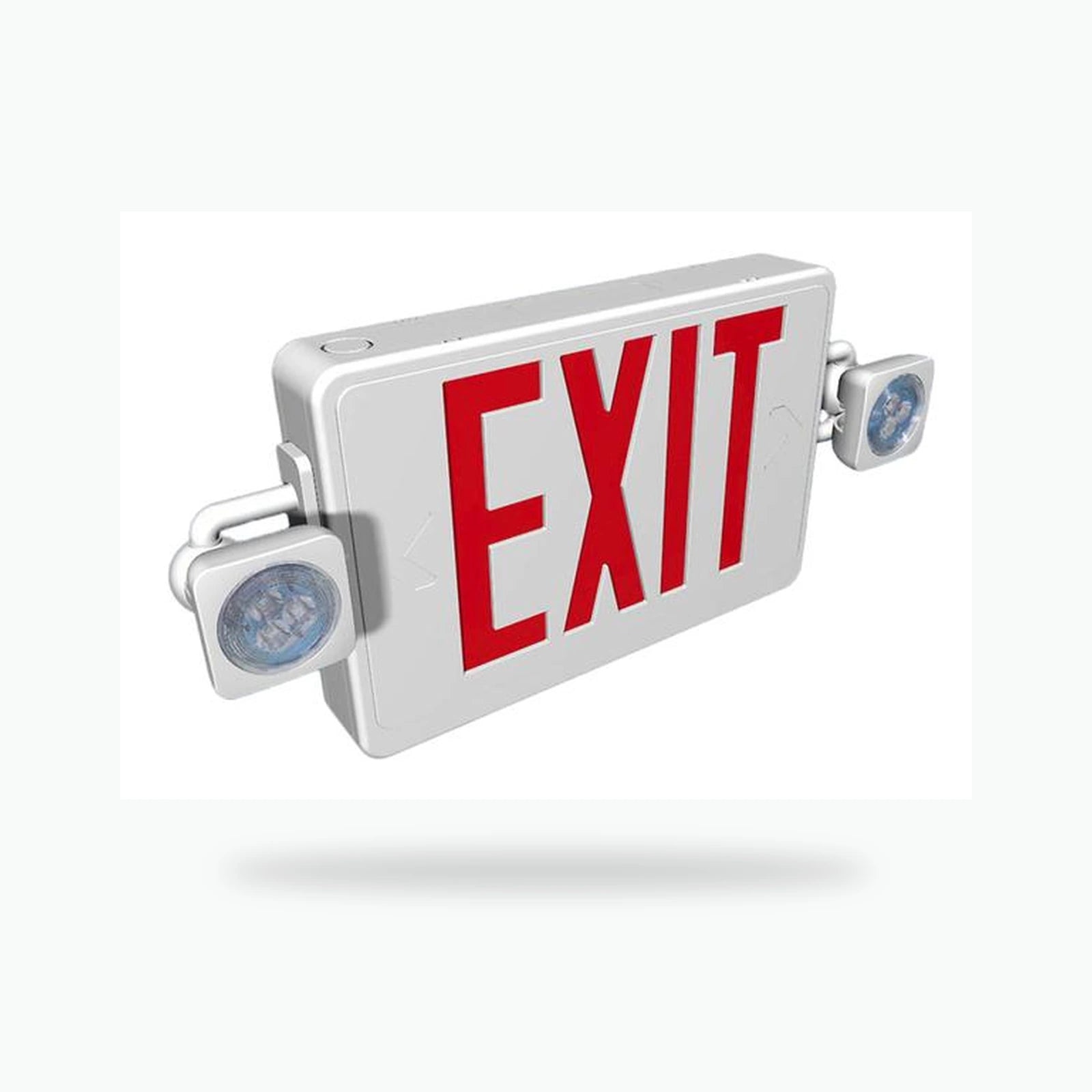 Low Profile Thermoplastic LED Exit & Emergency Combo - Unlimited Lights Project Ready for Unlimited Lights