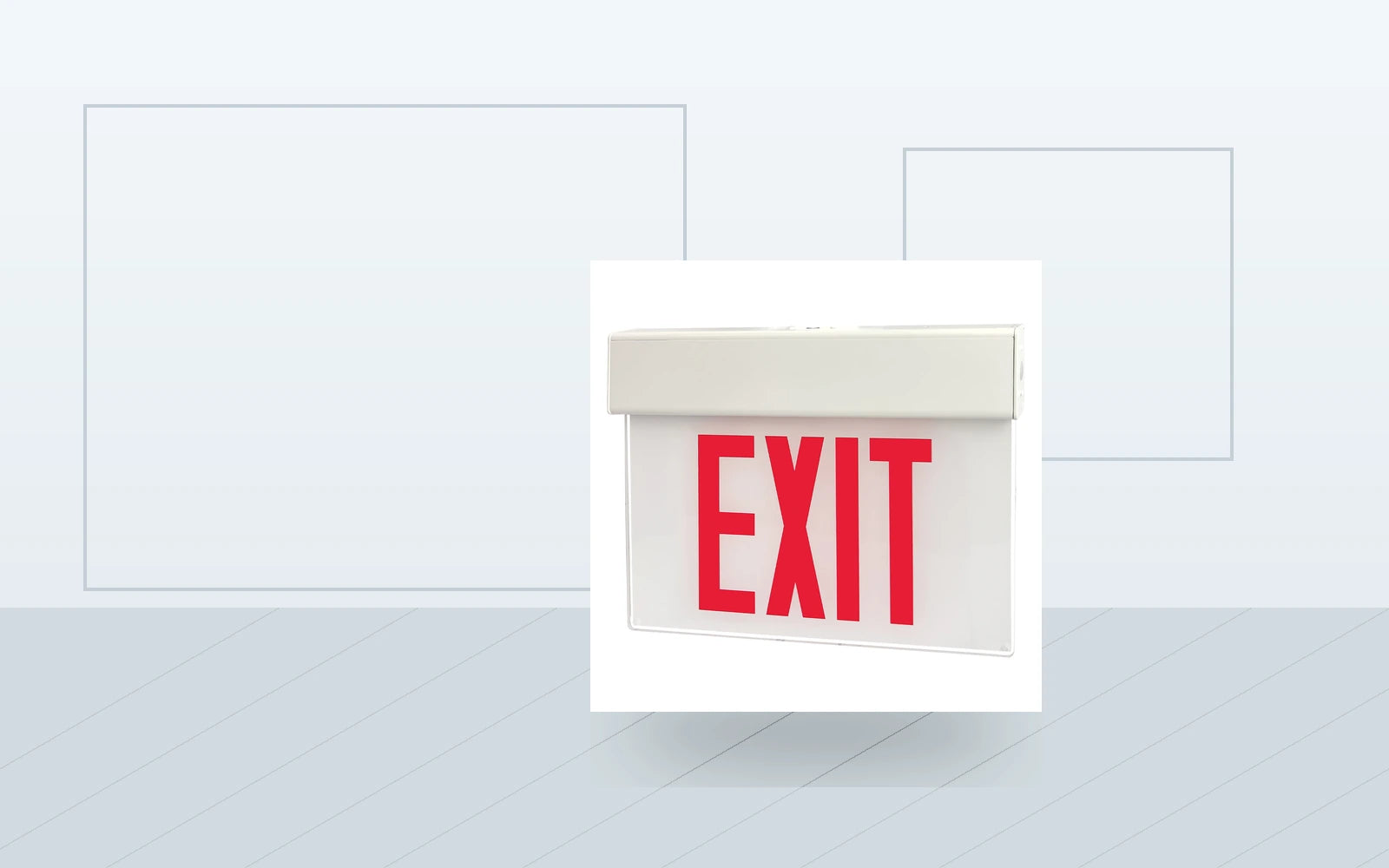 Exit Signs application image for Edge-Lit LED Exit Sign - Surface & Recessed Mounting