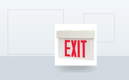 Exit Signs application image for Edge-Lit LED Exit Sign - Surface & Recessed Mounting
