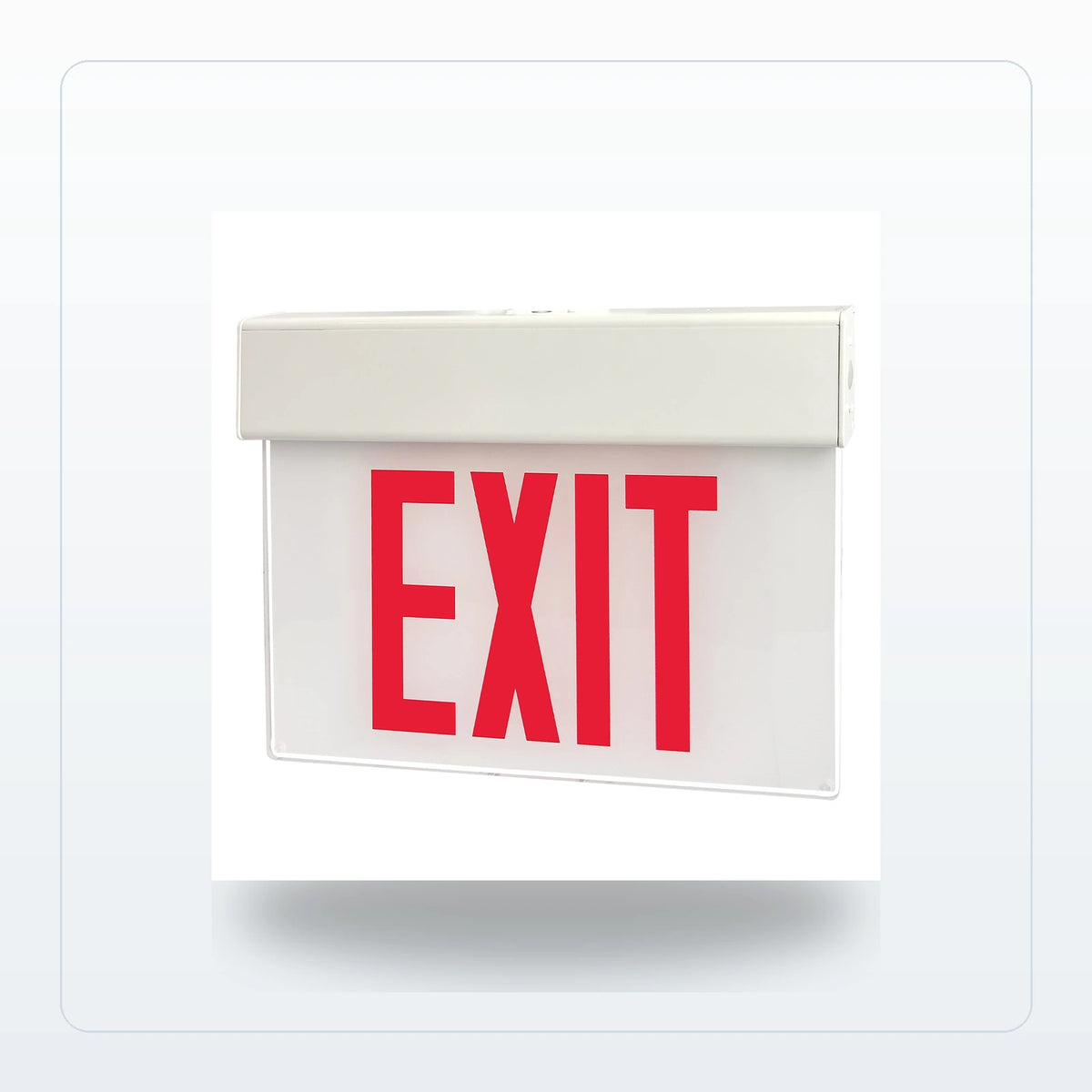 Edge-Lit LED Exit Sign - Surface & Recessed Mounting for Unlimited Lights