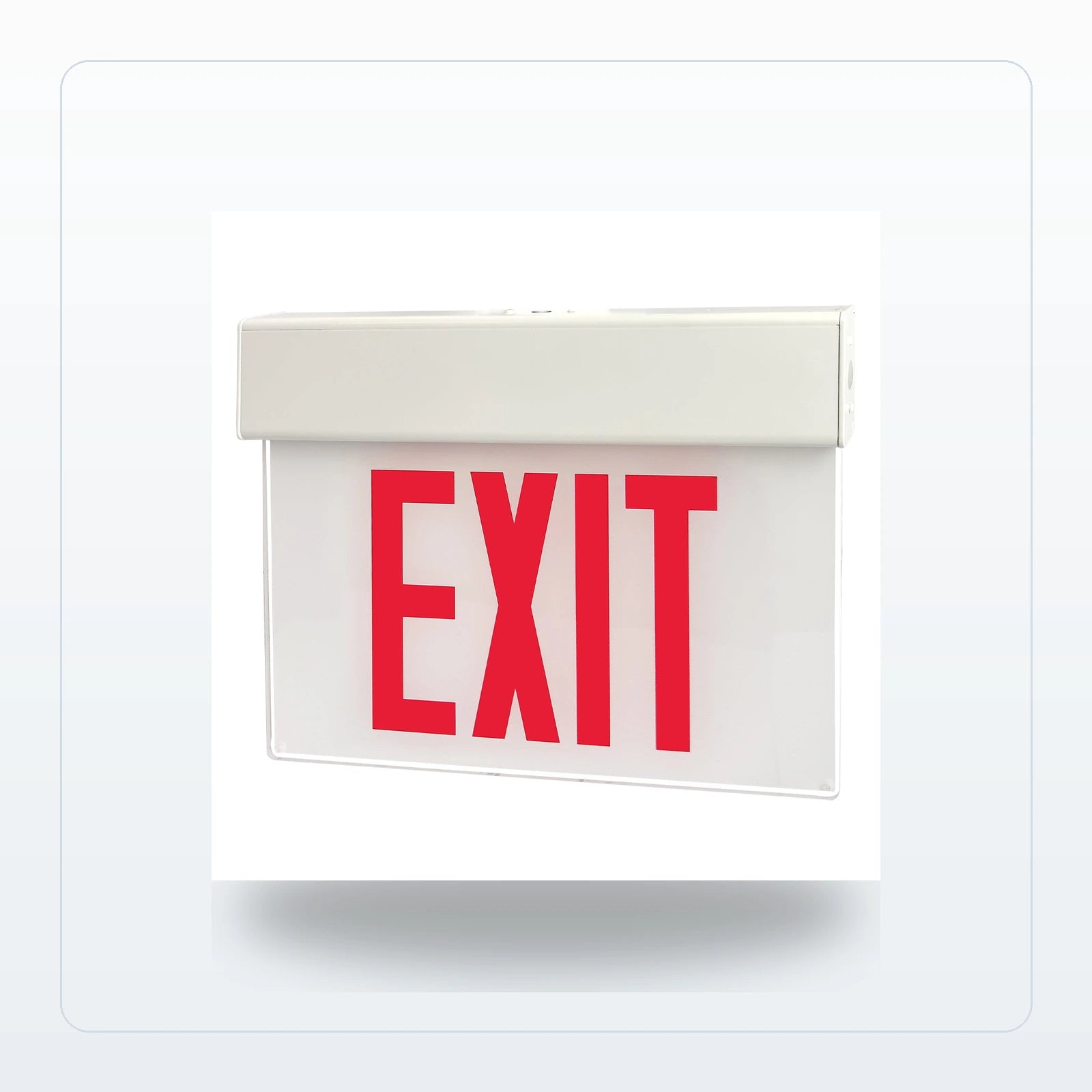 Edge-Lit LED Exit Sign - Surface & Recessed Mounting for Unlimited Lights