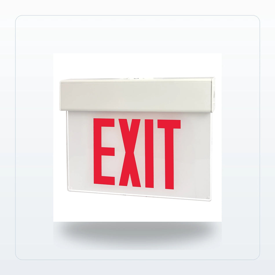 Edge-Lit LED Exit Sign - Surface & Recessed Mounting for Unlimited Lights
