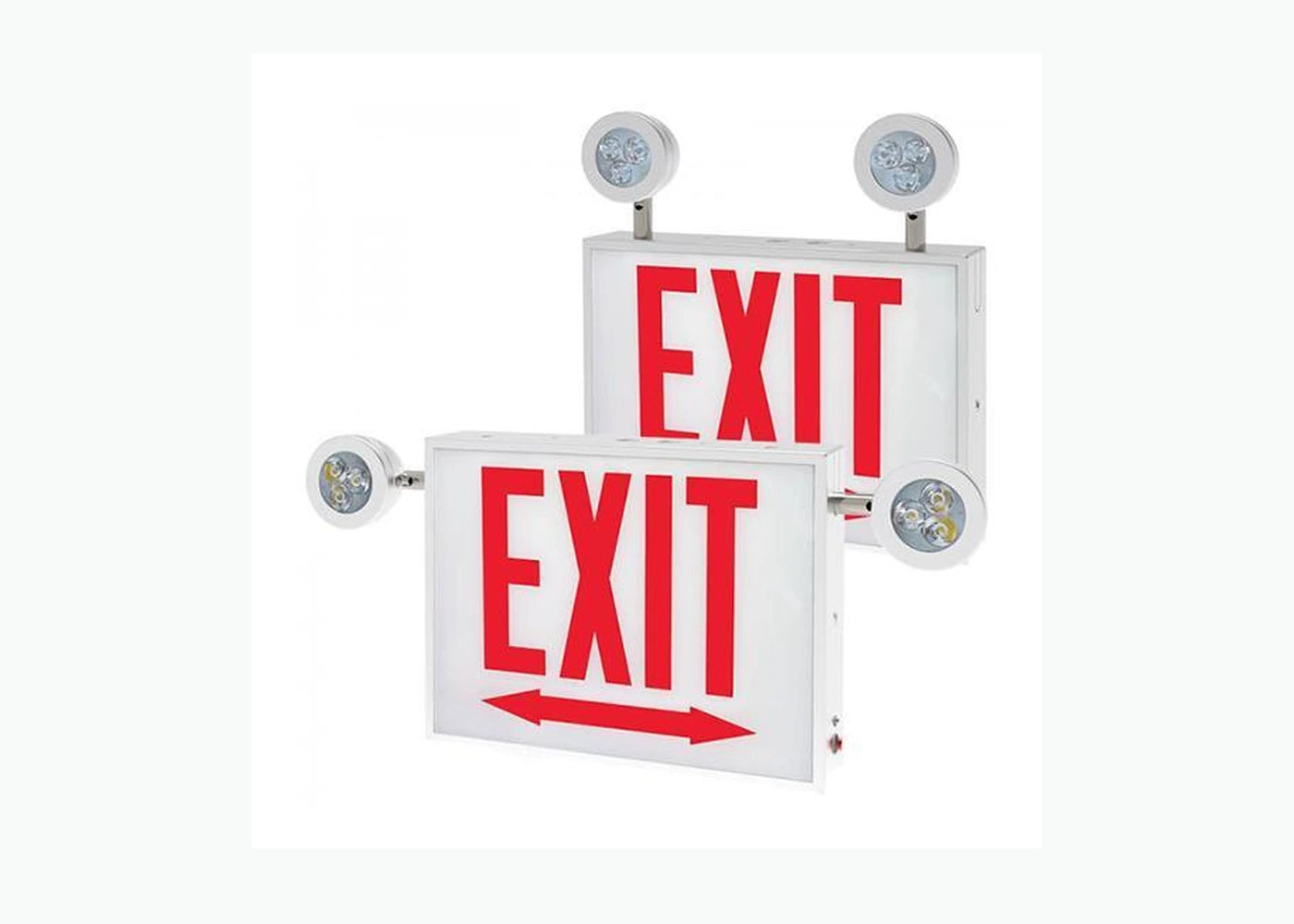 Chicago-Approved Steel LED Exit & Emergency Combo - Battery Backup product detail image