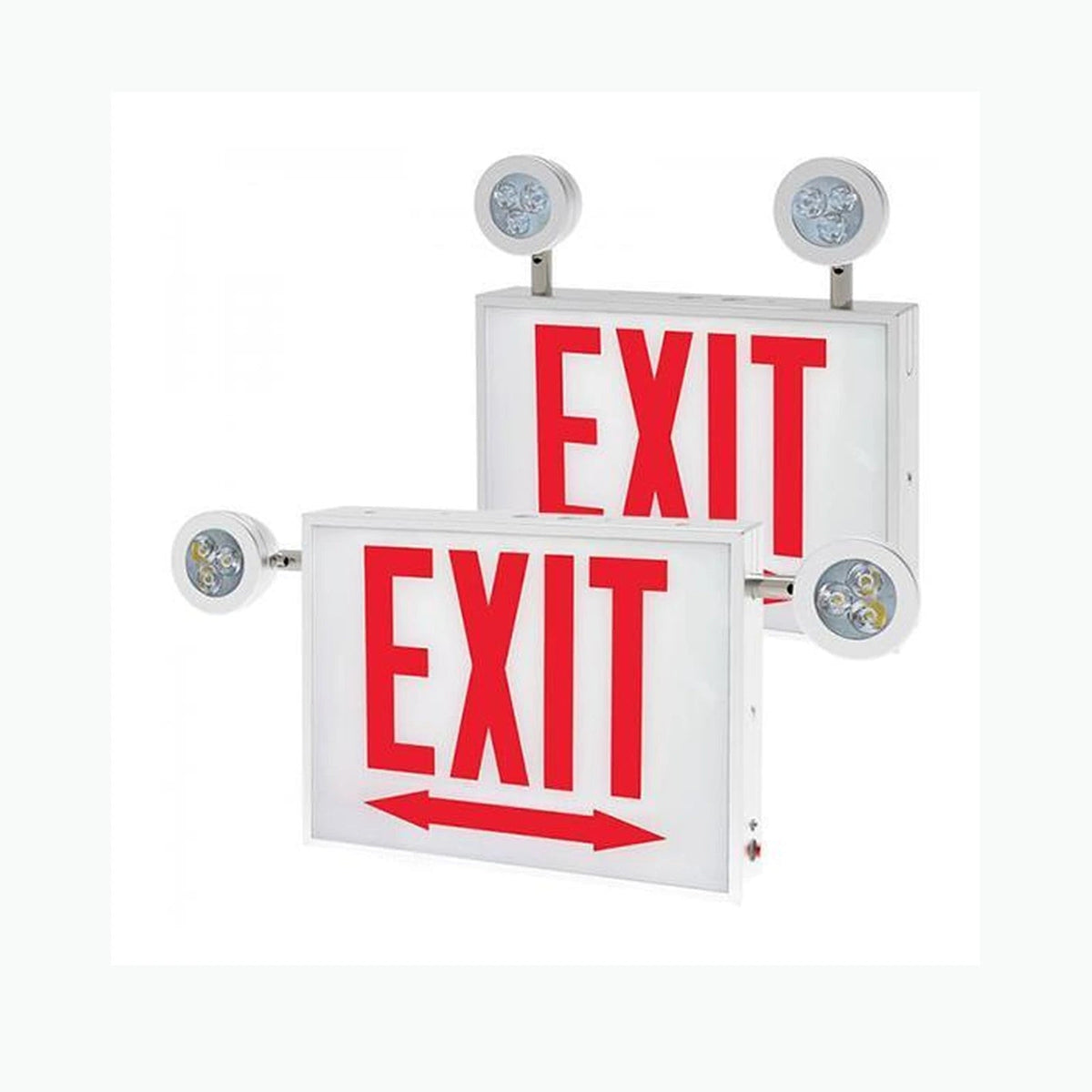 Chicago-Approved Steel LED Exit & Emergency Combo - Battery Backup - Unlimited Lights Project Ready product image
