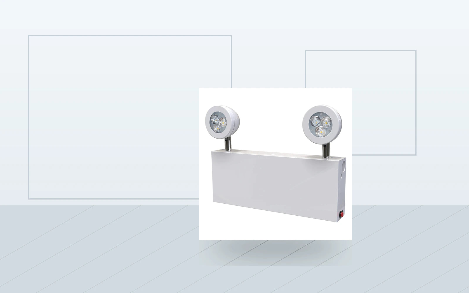 Emergency Lights application image for Chicago Steel LED Emergency Unit - Dual Heads, 3 LED Per Head - Unlimited Lights Project Ready