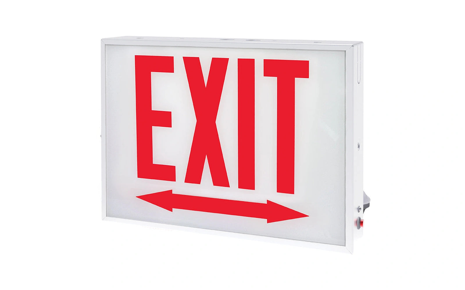 Steel LED Exit Sign with Glass Panel - Chicago Approved, Battery Backup - Unlimited Lights Project Ready alternate real product photo