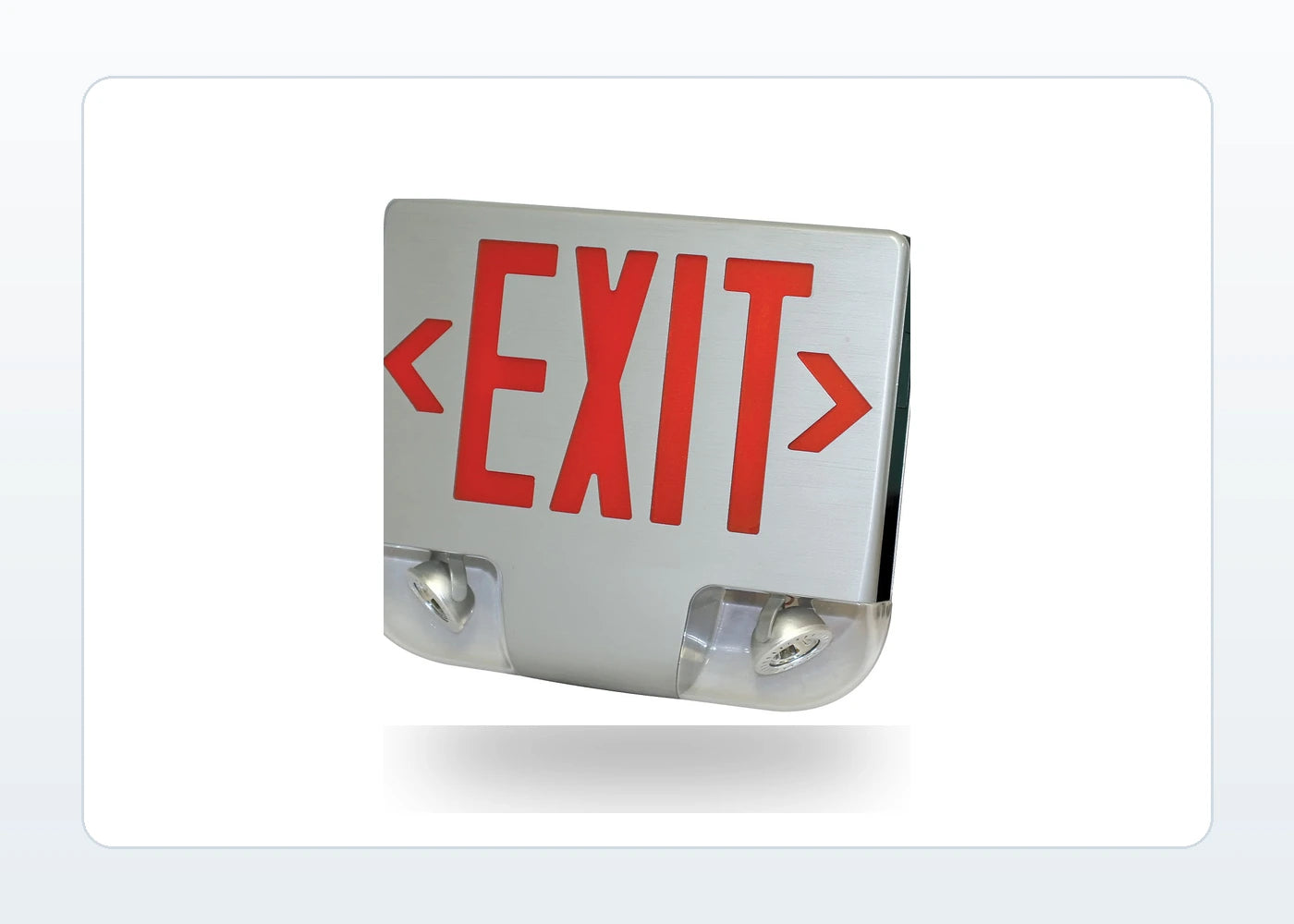 Die-Cast Aluminum LED Exit & Emergency Combo - Unlimited Lights Project Ready product detail image