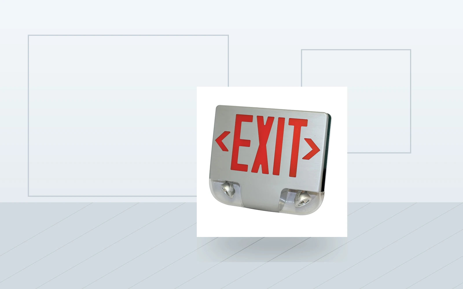 Exit Sign and Emergency Light Combos application image for Die-Cast Aluminum LED Exit & Emergency Combo