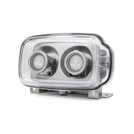 Hazardous location LED remote head with clear protective cover