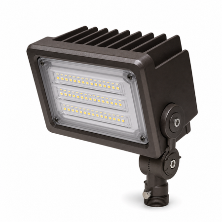 Commercial LED area light with adjustable mounting knuckle