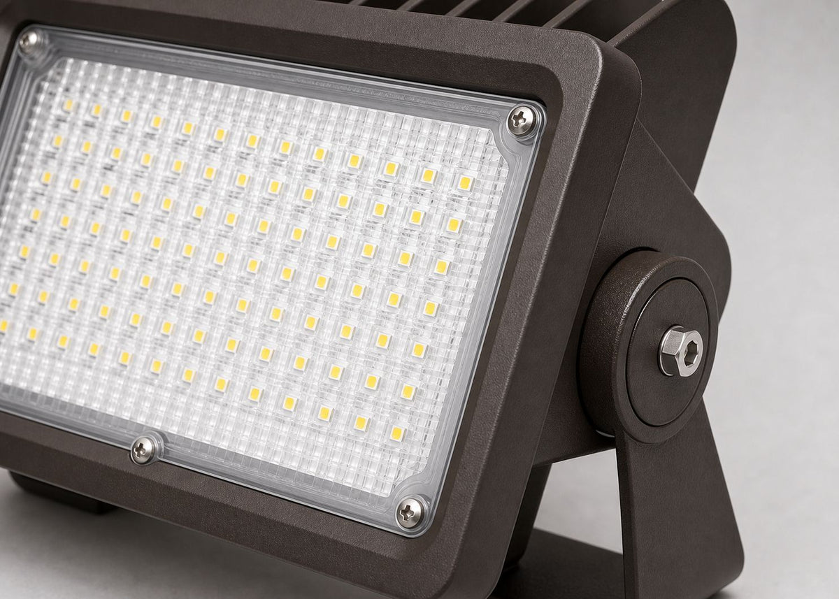 Commercial LED Bullet Flood Light - Selectable Lumens and CCT