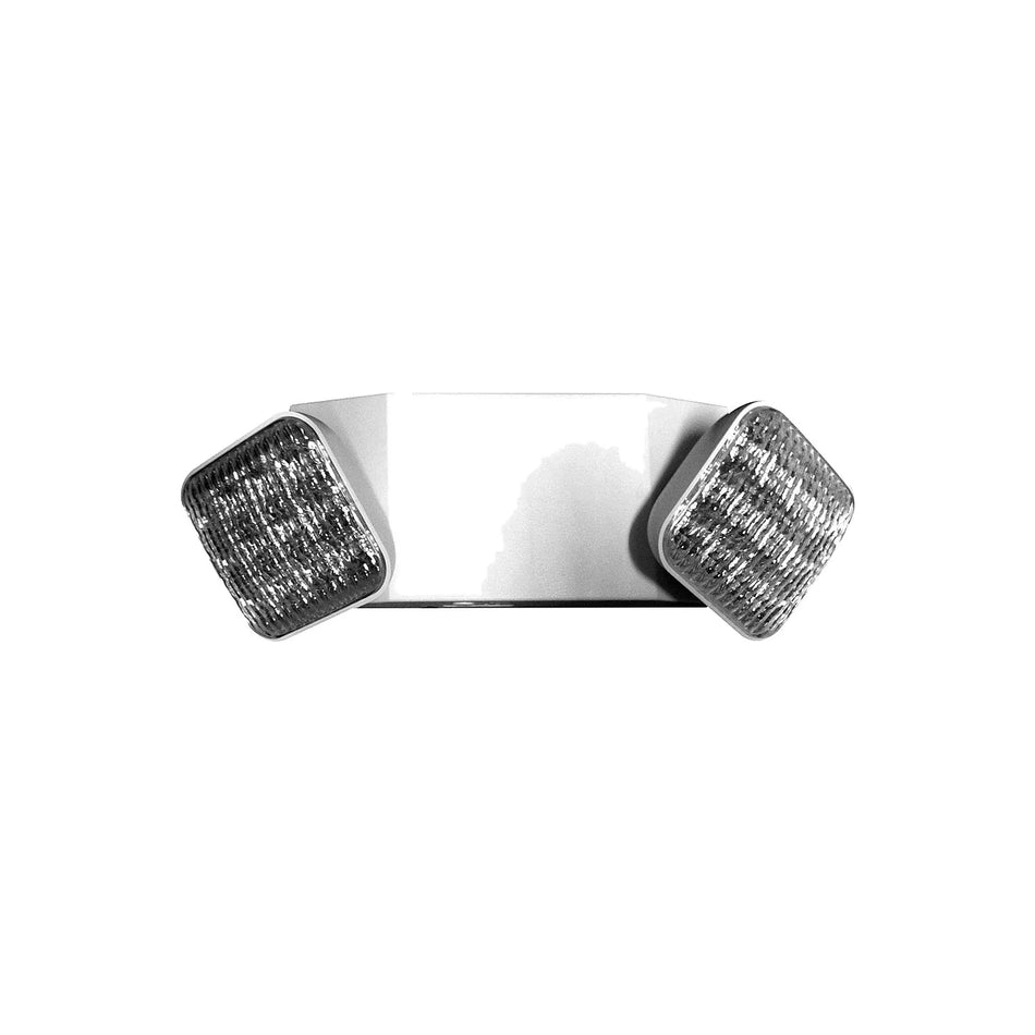 Compact LED Emergency Lighting for damp locations on clean white background