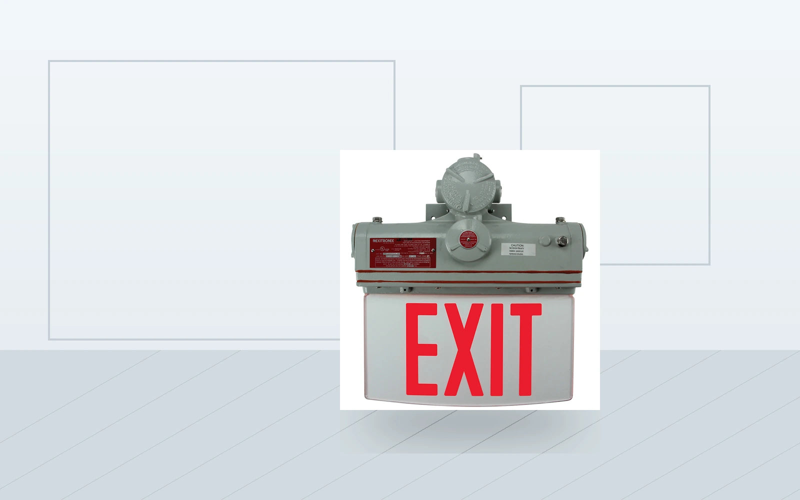 Class I Div 1 Explosion-Proof Edge-Lit LED Exit Sign