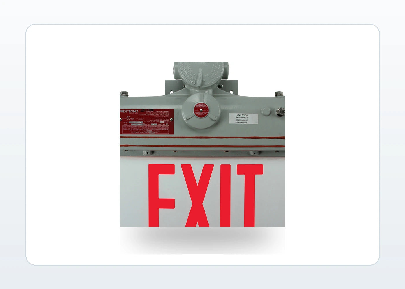 Explosion-Proof Edge-Lit LED Exit Sign - Class I Div 1 product detail image