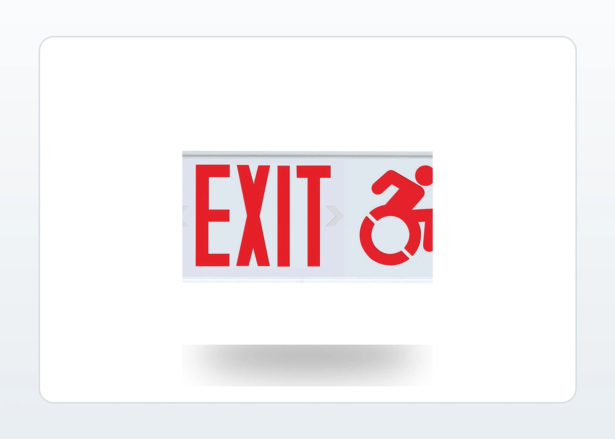 Wheelchair-Accessible LED Exit Sign - Connecticut Code Compliant product detail image