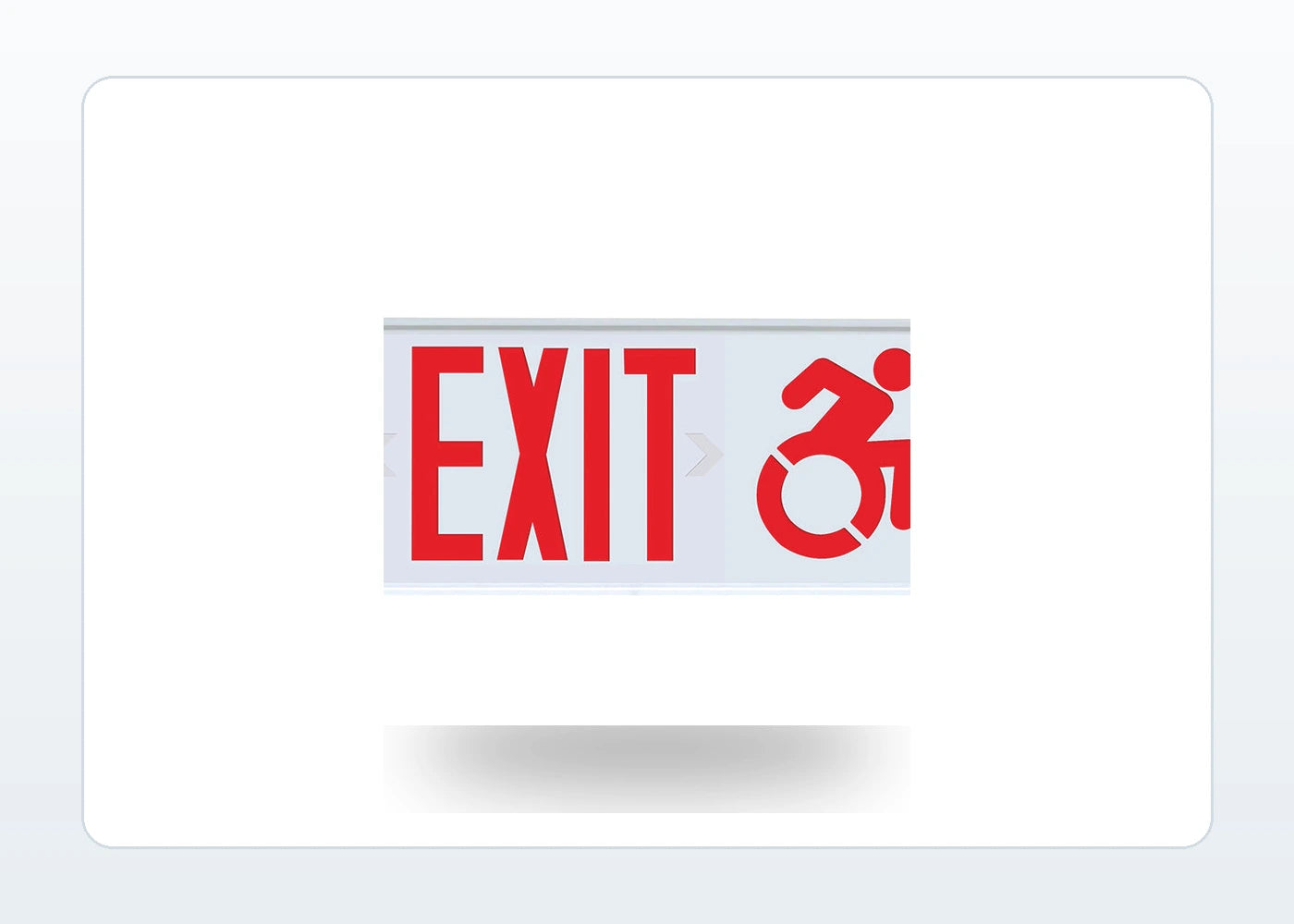 Wheelchair-Accessible LED Exit Sign - Connecticut Code Compliant product detail image