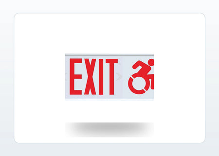 Wheelchair-Accessible LED Exit Sign - Connecticut Code Compliant product detail image