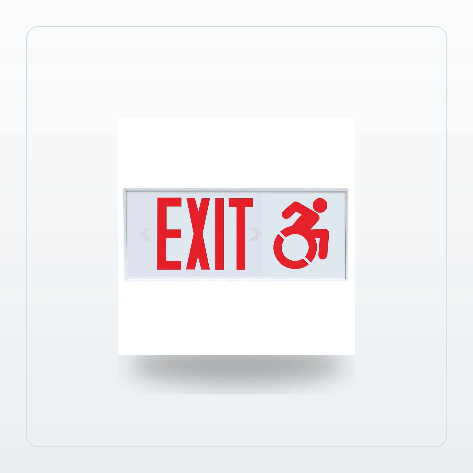 Wheelchair-Accessible LED Exit Sign - Connecticut Code Compliant for Unlimited Lights