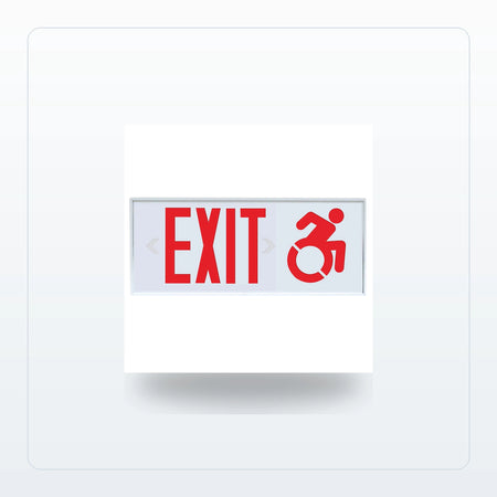 Wheelchair-Accessible LED Exit Sign - Connecticut Code Compliant for Unlimited Lights