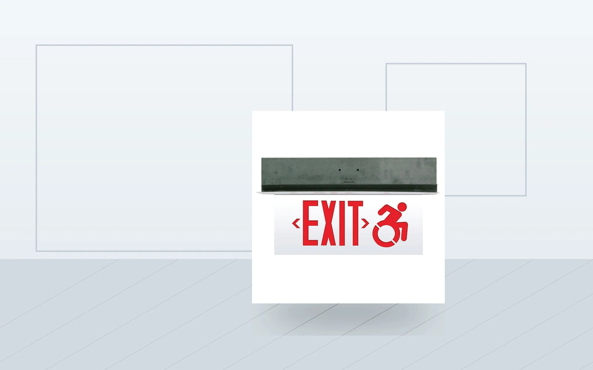 Exit Signs application image for Edge-Lit LED Exit Sign - Connecticut Code, Wheelchair Symbol